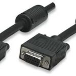 Extension Cable SVGA HD15 Male / HD15 Female with Ferrite Cores 5m Black