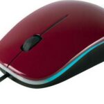 MOUSE NGS WIRED OPTICAL [ADDICT] MAROON WITH LED LIGHTS