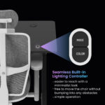 BRATECK gaming γραφείο GMD14-1 με RGB φωτισμό, 120x60x75cm, μαύρο - Image 5