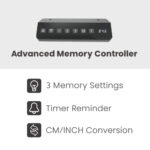 BRATECK ηλεκτρικό γραφείο S08-22DL-2, ρυθμιζόμενο ύψος, 136x120cm, μαύρο - Image 5