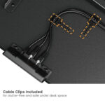 BRATECK σκελετός ηλεκτρικού γραφείου M12-22D, 95~145x60x70~118cm, μαύρο - Image 4