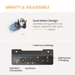 BRATECK σκελετός ηλεκτρικού γραφείου M12-22D, 95~145x60x70~118cm, μαύρο - Image 5