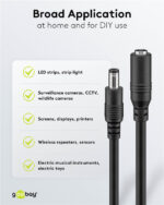 GOOBAY καλώδιο προέκτασης τροφοδοσίας 76671, 5.5x2.1mm, 5m, μαύρο - Image 6