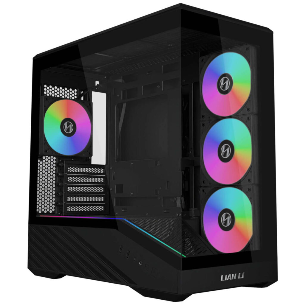 Lian Li Vector V100 Mini Black - 4 x 120mm ARGB - Mini/Micro ATX - LED RGB Strip - Tempered Glass