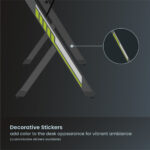 POWERTECH gaming γραφείο PT-1498 με RGB φωτισμό, 120x60x75cm, μαύρο - Image 4