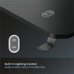 POWERTECH gaming γραφείο PT-1498 με RGB φωτισμό, 120x60x75cm, μαύρο - Image 5