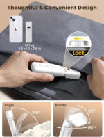 GLOCUSENT LED φακός διαβάσματος GLCSNTA2802, επαναφορτιζόμενος, έως 24lm, λευκός - Image 5