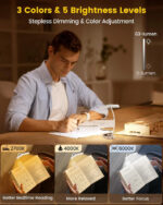 GLOCUSENT LED φακός διαβάσματος GLCSNTA2902, επαναφορτιζόμενος, έως 63lm, λευκός - Image 5