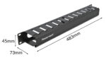 POWERTECH cable management NETW-0047 για rack 19"/1U, μεταλλικό, μαύρο - Image 5