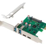 POWERTECH κάρτα επέκτασης PCIe σε 2x USB & 2x USB-C ST632