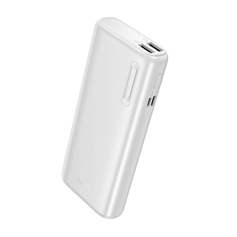 Power Bank Hoco J158A Runner 10000mAh Fast Charge 5V/2A Slim με 2xUSB-A 1xUSB-C 1xMicro USB και LED Ένδειξη Μπαταρίας Λευκό