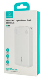 USAMS power bank CD254, 2x θύρες εξόδου, 20000mAh, 10W, λευκό - Image 6