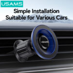 USAMS βάση smartphone αυτοκινήτου US-ZJ081, αεραγωγών, μαγνητική, μαύρη - Image 6