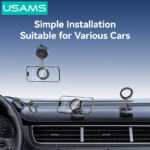 USAMS βάση smartphone αυτοκινήτου ZJ084 για ταμπλό, μαγνητική, μαύρη - Image 6