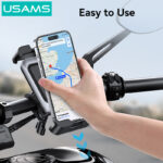 USAMS βάση ποδηλάτου για smartphone ZJ082, μαύρη - Image 3