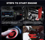 AVAPOW εκκινητής μπαταρίας αυτοκινήτου A9 με φακό, 12V/2500A, 8000mAh - Image 4