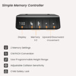 BRATECK σκελετός ηλεκτρικού γραφείου S22-22D, 1020~1400x600x700~1150mm, μαύρο - Image 4