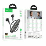 Bluetooth Hands Free Hoco ES77 Graceful Μαγνητικά v5.4 110mAh 10hr Talk Time Μήκος Καλωδίου 40cm Μαύρα - Image 2