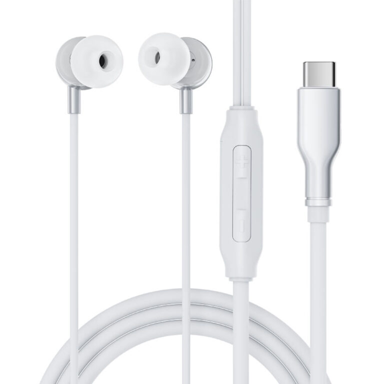 Hands Free Acefast L8 Earphones Stereo USB-C με Μικρόφωνο 1.2m Γκρι Συμβατά με Όλες τις Συσκευές USB-C