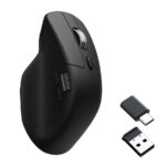 Keychron M6 (M6S-A72) Wireless Ergonomic Optical Mouse 1000hz Polling Rate Black