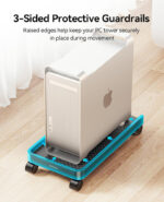 ORICO βάση PC CPB2 με ροδάκια, 45.5x22cm, πλαστική, μαύρη - Image 5