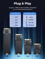 ORICO θήκη για M.2 NVME/NGFF SSD OXS2C3-G2, 10Gbps, γκρι - Image 6