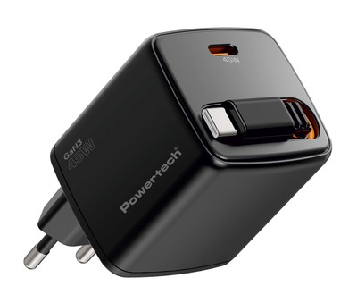 POWERTECH φορτιστής τοίχου PT-1572 με πτυσσόμενο καλώδιο