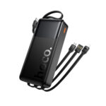 Power Bank Hoco J156A Founder 20000mAh PD20W+22.5W QC με Θύρες USB+USB-C Ενσωματωμένα Καλώδια USB-C+USB+Lighting+Micro και LED Ένδειξη Μπαταρίας Μαύρο - Image 3