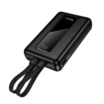Power Bank Hoco J162A Full power 20000mAh PD20W+22.5W QC με Θύρες USB+USB-C Ενσωματωμένα Καλώδια USB-C+Lighting και LED Ένδειξη Μπαταρίας Μαύρο - Image 3