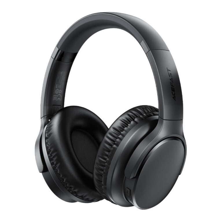 Wireless Ακουστικά Stereo Acefast H10 500mAh v5.4 Hi-Fi με Μικρόφωνο AUX USB-C Μαύρα