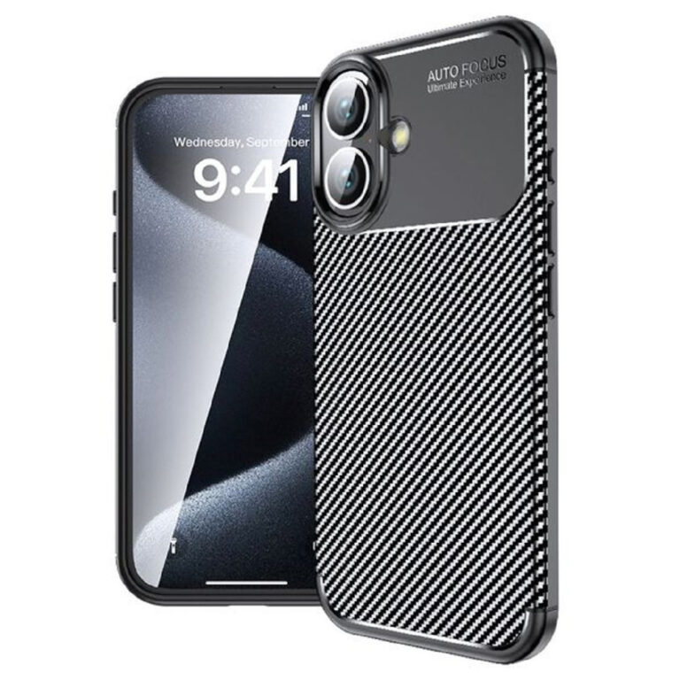 Θήκη Ancus AutoFocus Carbon Fiber για Apple iPhone 17 Μαύρη