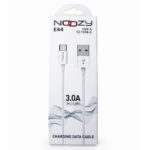 Καλώδιο Σύνδεσης και Φόρτισης Noozy Flow E44 USB σε USB-C 3.0A Λευκό 1m