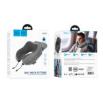 Μαξιλάρι Ταξιδίου Hoco HX70 U-Shaped με Memory Foam με Λουράκι και Θήκη Μεταφοράς Γκρι - Image 2
