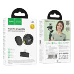 Μικρόφωνο Πέτου Hoco L21 Charm Μαγνητικό 800mAh 80min Χρήσης Type-C  Μαύρο - Image 2