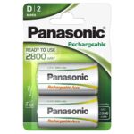 Μπαταρία Επαναφορτιζόμενη Panasonic Ready to use HHR1SRE/2B Size D 2800 mAh 1.2V Τεμ. 2