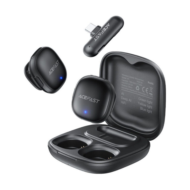 Σετ 2 Μικρόφωνα Πέτου Lavalier Acefast R1 HD AI Μείωση Θορύβου