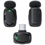 Σετ 2 Μικρόφωνα Πέτου Lavalier Acefast R2 HD Μείωση Θορύβου, Ακτίνα 15m και 20hr Διάρκεια Μπαταρίας με USB-C Transmitter και Θήκη Φόρτισης Μαύρο - Image 3