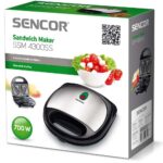 Τοστιέρα 2 Θέσεων Triangle Sencor SSM 4300SS Ασημί - Image 2