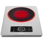 Φορητή Κεραμική Εστία Sencor SCP 5010SS Μονή 1500W 19cm με Λειτουργίες Stir-Fry Deep-Fry Fry Simmer Boil Keep Warm Ασημί - Image 2