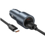 Φορτιστής Αυτοκινήτου Hoco Z60 Bloom PD48W+QC3.0 1xUSB-C 1xUSB-A με Φωτισμό Alluminum Alloy + Καλώδιο USB-A σε USB-C Μαύρος - Image 3