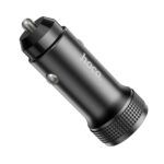 Φορτιστής Αυτοκινήτου Hoco Z60 Bloom PD48W+QC3.0 1xUSB-C 1xUSB-A με Φωτισμό Alluminum Alloy + Καλώδιο USB-A σε USB-C Μαύρος - Image 4