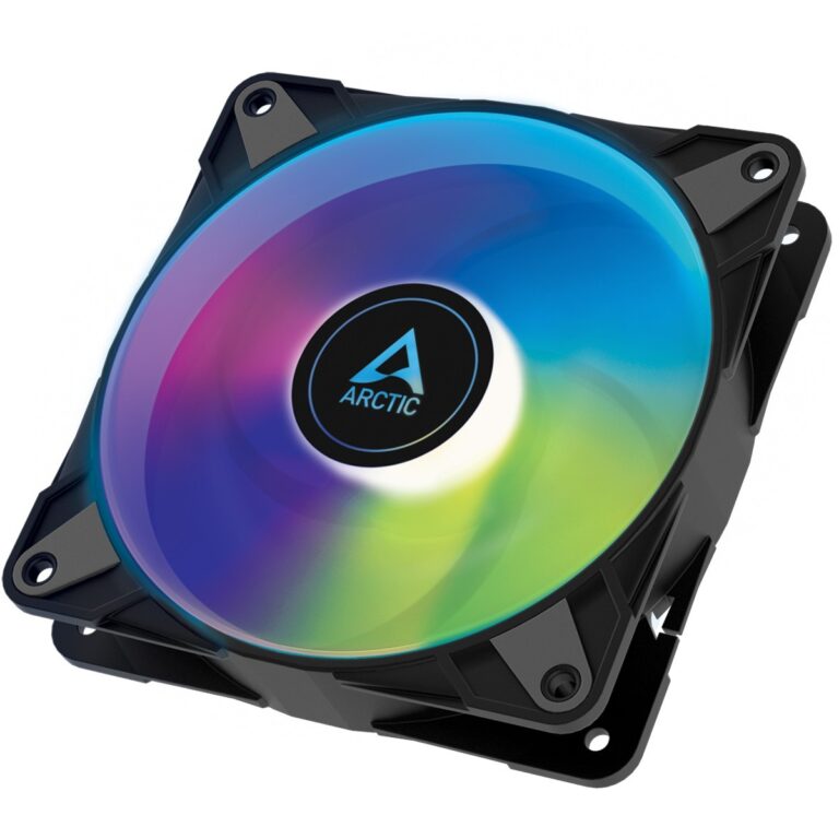 Case Fans Arctic P12 PWM PST RGB 0dB – 120mm Pressure optimized case fan | PWM controlled speed with PST | RGB 3 Pack