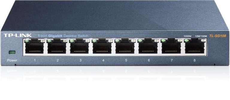SWITCH TP-LINK TL-SG108 8p 10/100/1000Mbps Steel Case