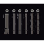 Infographic of PC power cables: 24-pin motherboard, CPU 4+4, PCIe 12V 2×6 and 6+2, and SATA/PATA cables with length markers