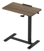 BRATECK γραφείο FMT02-10 με ρυθμιζόμενο ύψος & κλίση, ροδάκια, 700x415x740~1180mm, μαύρο/καφέ - Image 5