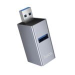 Hub Hoco HB54 3-in-1 USB σε 2xUSB2.0 και 1xUSB3.0 Ταχύτητα εως 5Gbps Metal Grey - Image 3