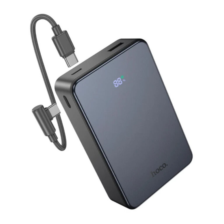 Power Bank Hoco J170A Starlight 20000mAh 1xUSB-A 22.5W 2xUSB-C PD20W Digital LED Ένδειξη Μπαταρίας και Braided Καλώδιο USB-C σε UB-C Μαύρο