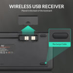 RIITEK ασύρματο πληκτρολόγιο Mini K18S με touchpad, RGB backlit, 2.4GHz & Bluetooth - Image 4