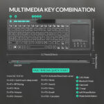 RIITEK ασύρματο πληκτρολόγιο Mini K18S με touchpad, RGB backlit, 2.4GHz & Bluetooth - Image 5