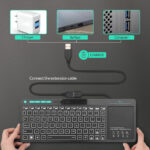 RIITEK ασύρματο πληκτρολόγιο Mini K18S με touchpad, RGB backlit, 2.4GHz & Bluetooth - Image 6